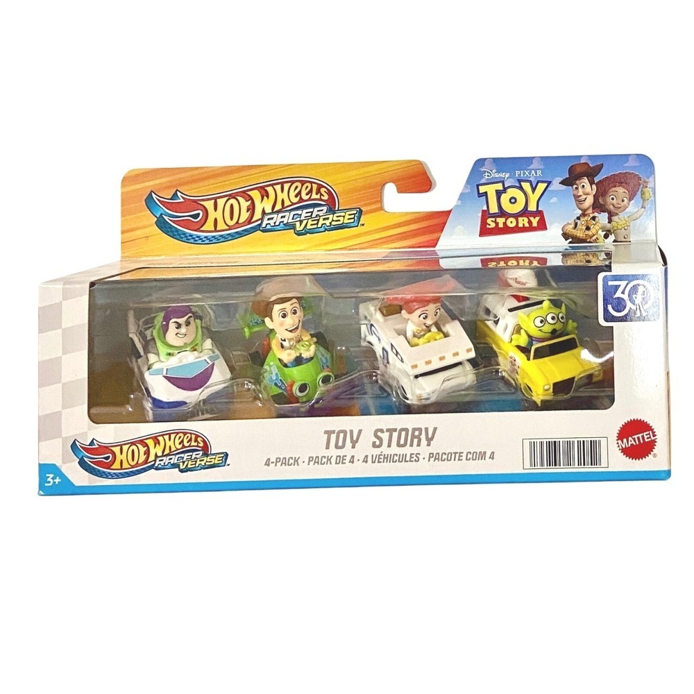 TOY STORY Hot Wheels Racer Verse 4-Pack Cars Buzz Woody Jessie Space Alien